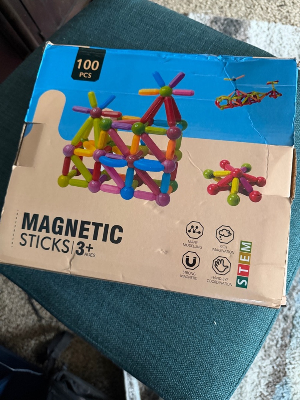 Magnetic Sticks Kids Building Set - Multicolor